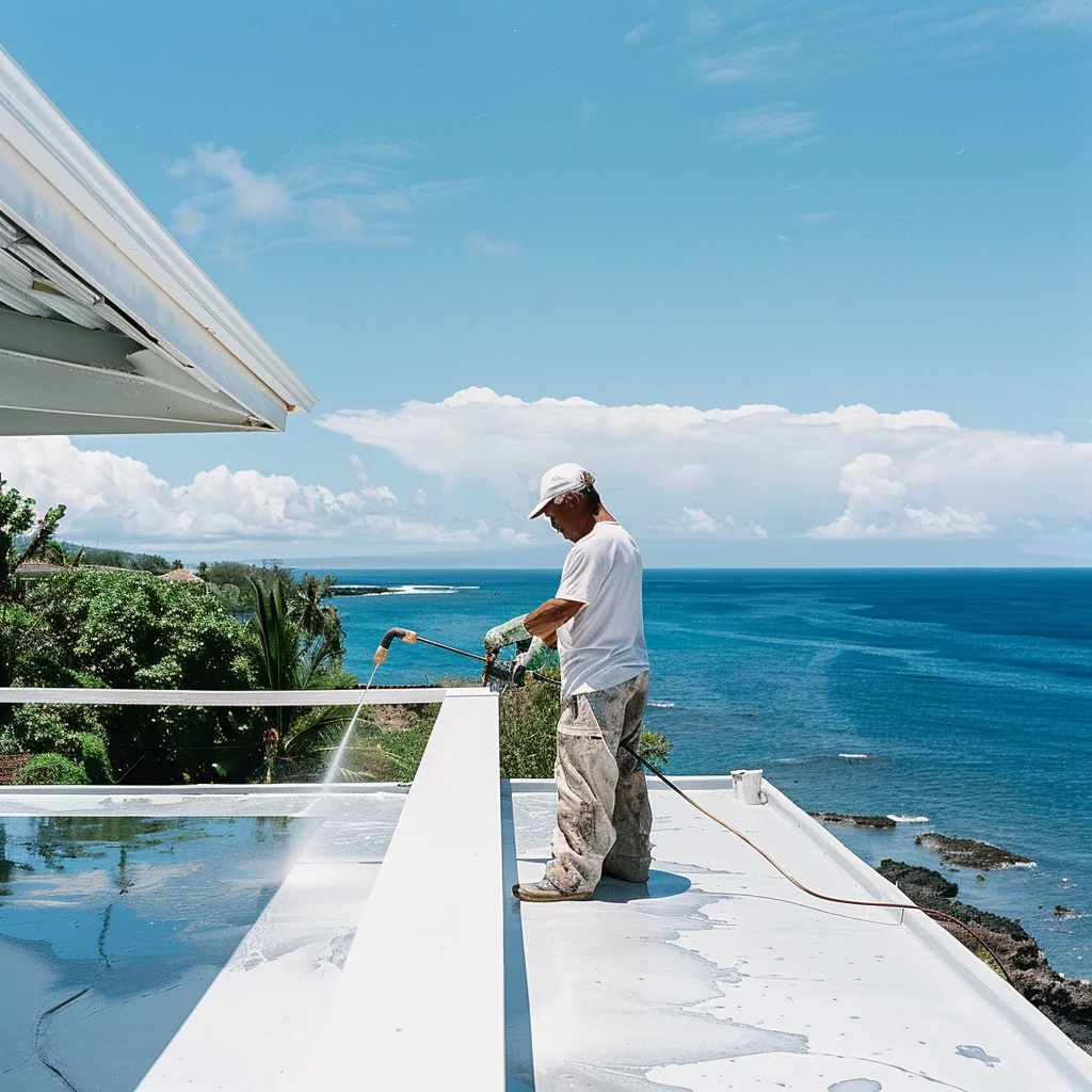 Travaux de nettoyage du toit