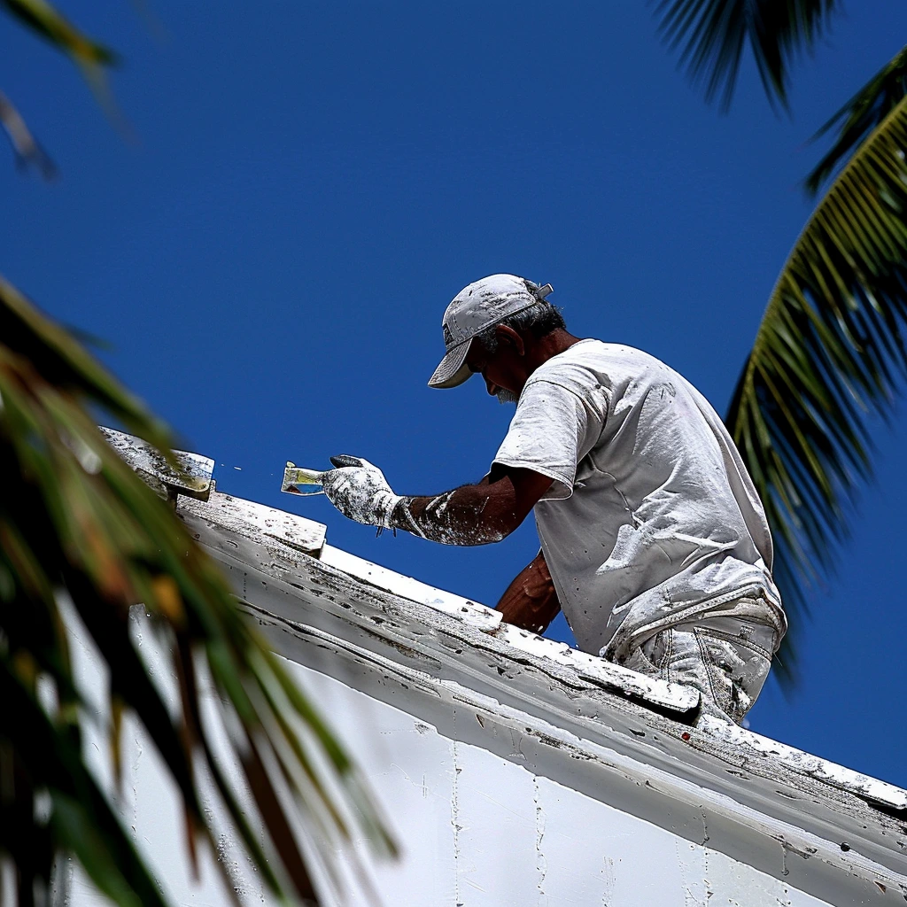 Travaux de peinture du toit